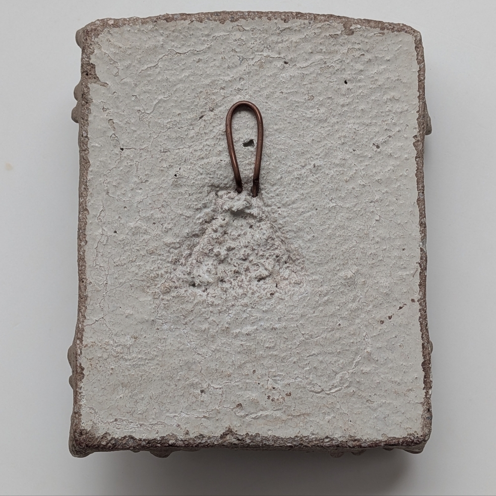 Vintage 2002 Carruth CELEBRATE LIFE Angel & Birds Small Cast Stone Wall Plaque - Picture 4 of 7